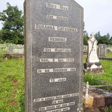 HENNING Susanna Catharina nee MAARTENS -1945