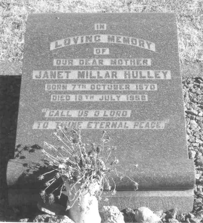 HULLEY Janet Millar 1870-1958