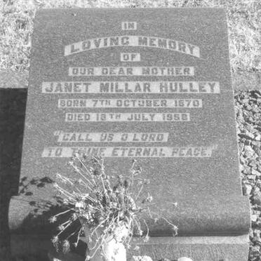 HULLEY Janet Millar 1870-1958