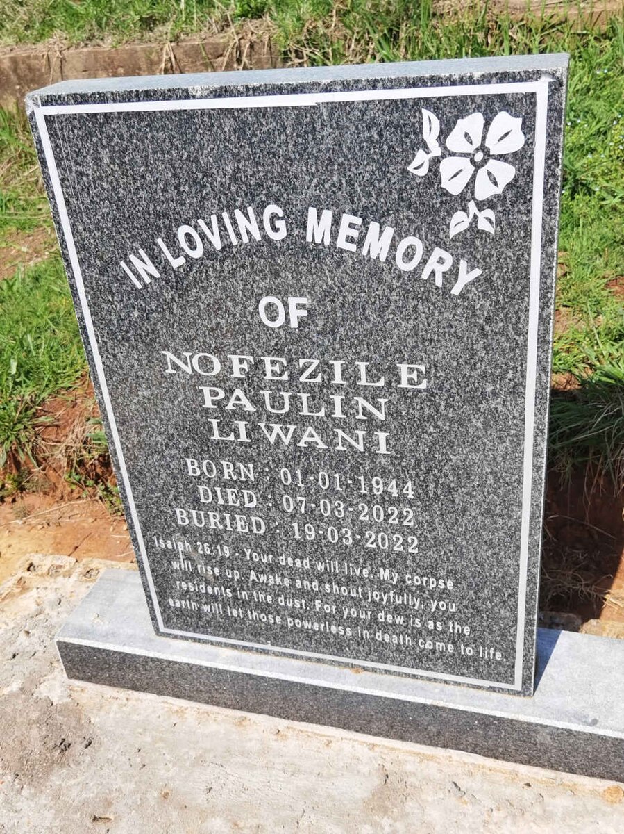 LIWANI Nofezile Paulin 1944-2022