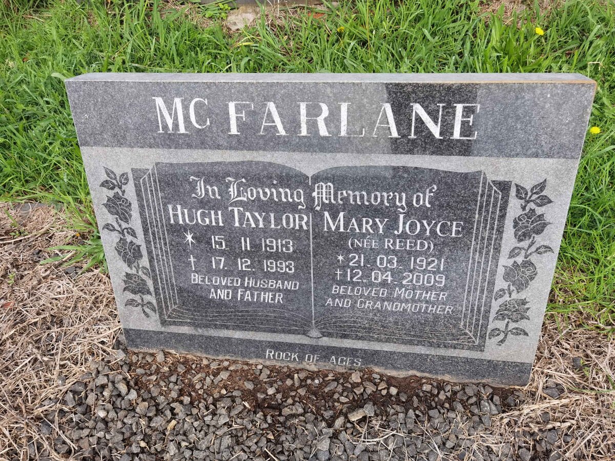 MCFARLANE Hugh Taylor 1913-1993 &amp; Mary Joyce REED 1921-2009