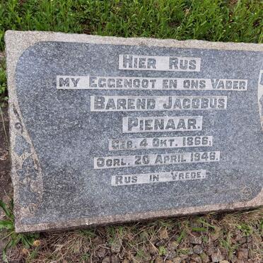 PIENAAR Barend Jacobus 1866-1946