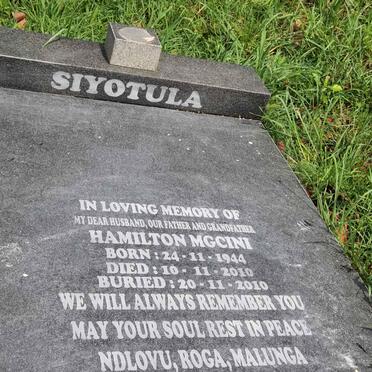 SIYOTULA Hamilton Mgcini 1944-2010