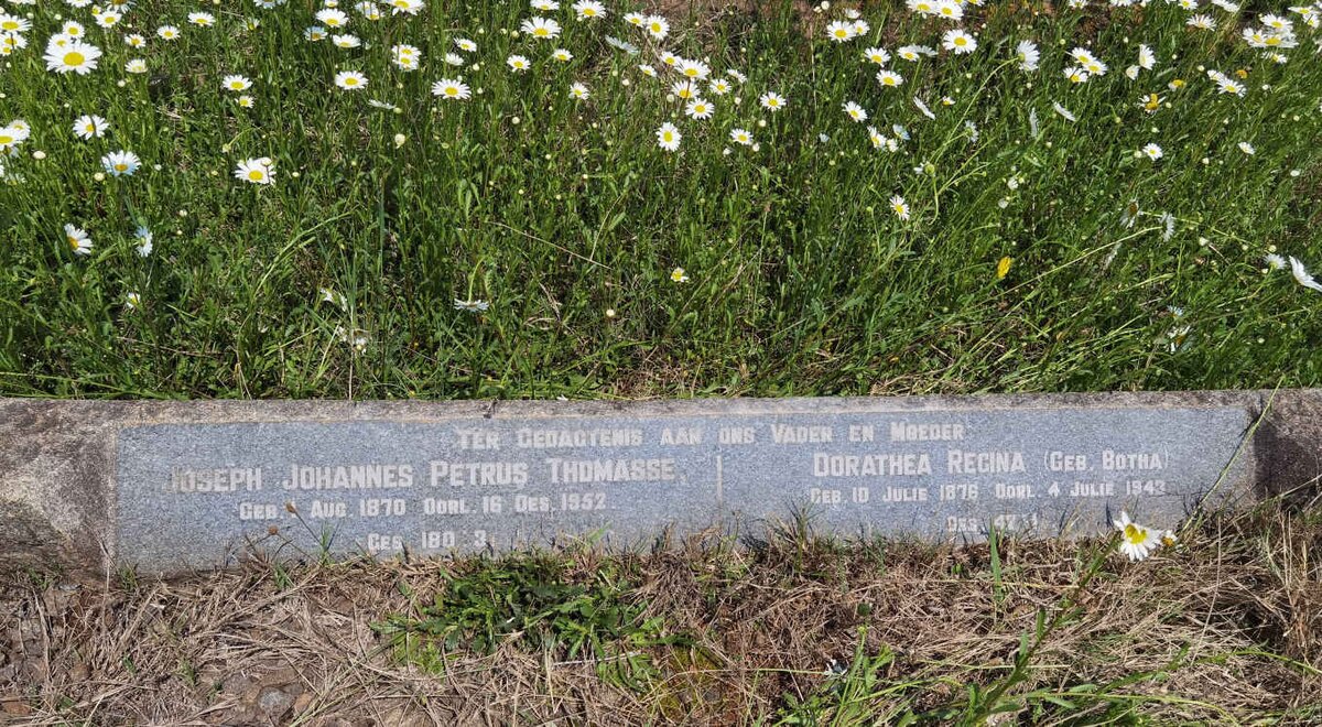 THOMASSE Joseph Johannes Petrus 1870-1952 &amp; Dorathea Regina BOTHA 1876-1943
