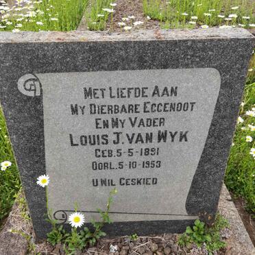 WYK Louis J., van 1891-1953