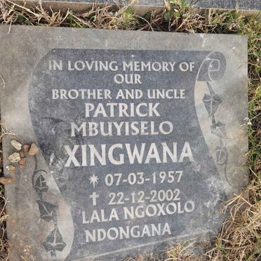 XINGWANA Patrick Mbuyiselo 1957-2002