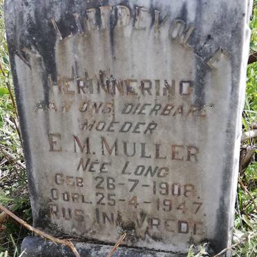 MULLER E.M. nee LONG 1908-1947 