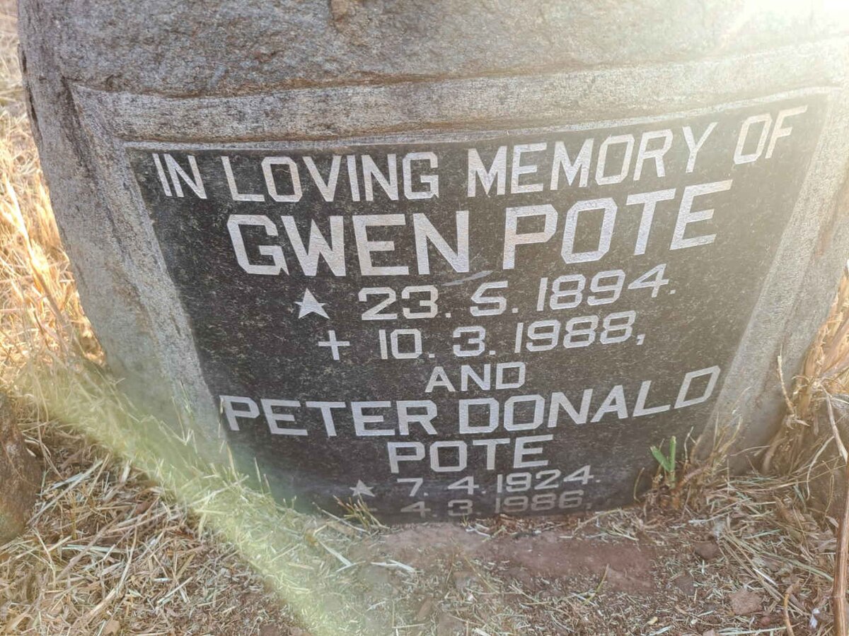 POTE Peter Donald 1924-1986 :: POTE Gwen 1894-1988