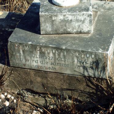 SCHOOF Paul August 1927-1928