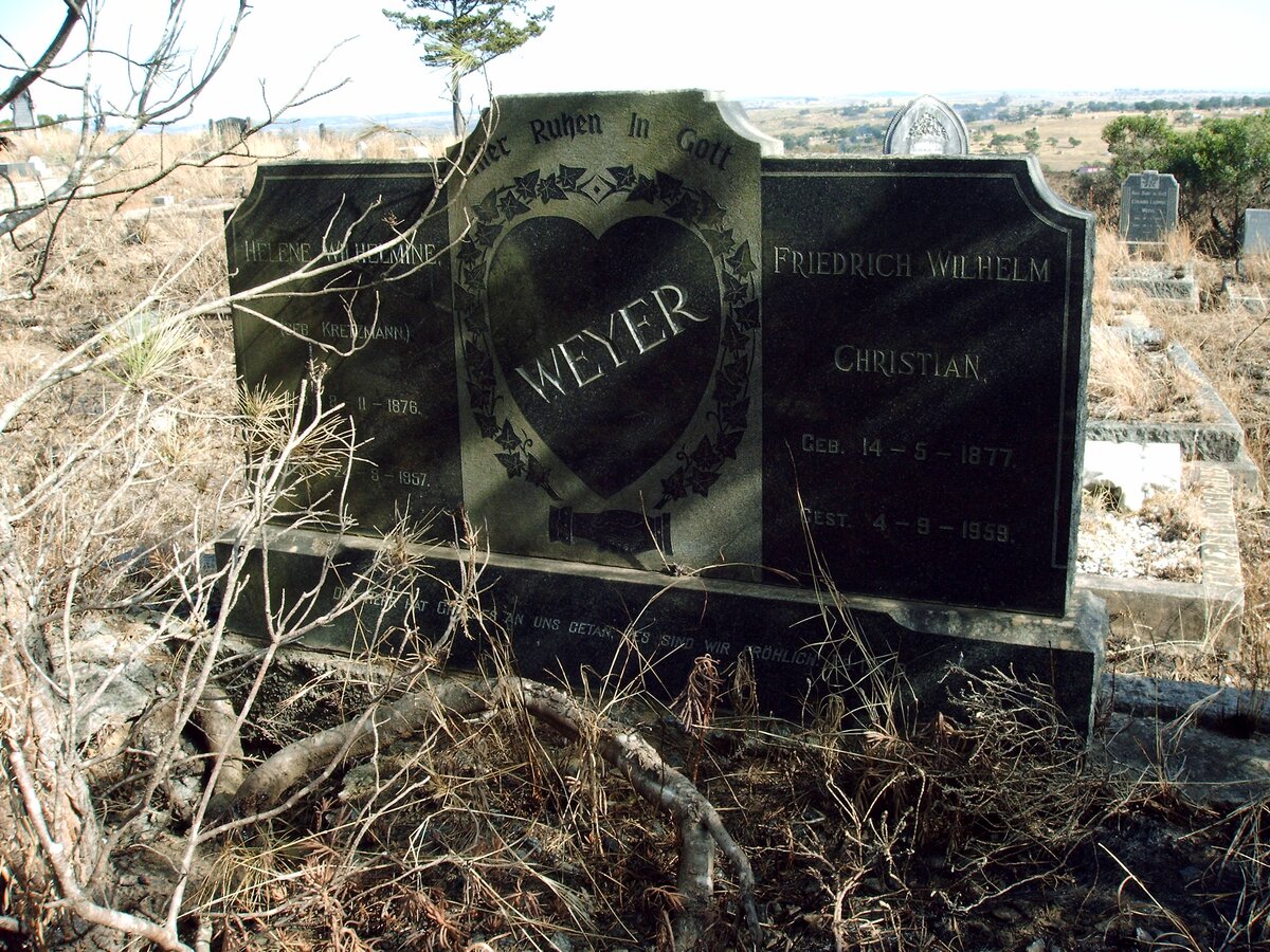 WEYER Friedrich Wilhelm Christian 1877-1959 &amp; Helene Wilhelmine KRETZMANN 1876-1957