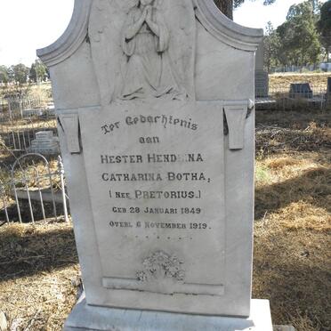 BOTHA Hester Hendrina Catharina nee PRETORIUS 1849-1919