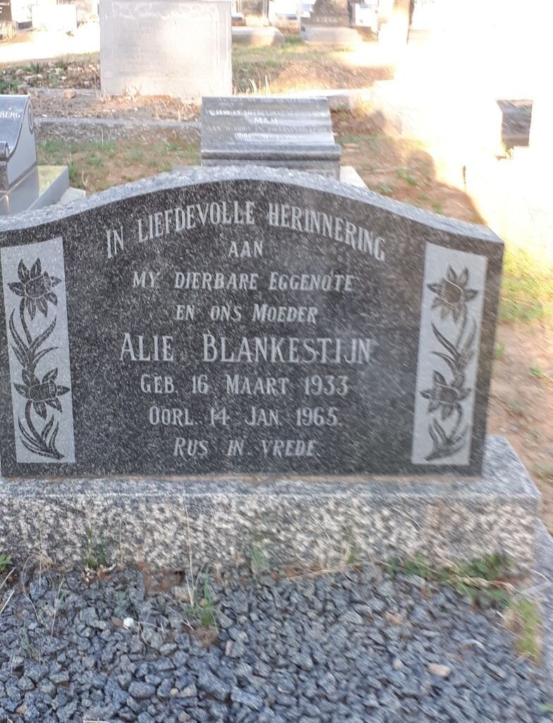 BLANKESTIJN Alie 1933-1965