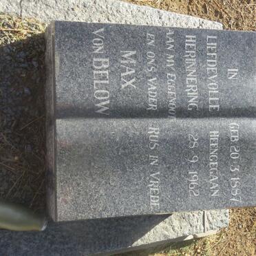 BELOW Max, von 1887-1962