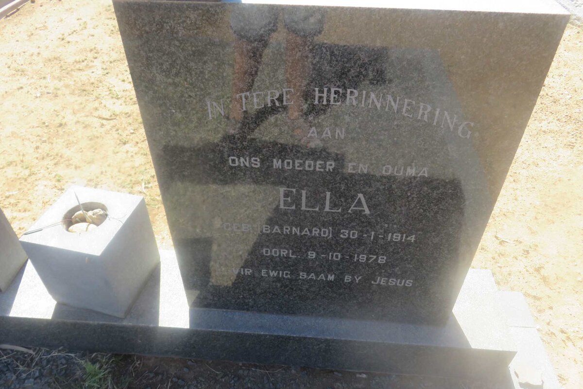 BOSHOFF Stephanus Hendrik Petrus 1911-1968 &amp; Ella BARNARD 1914-1978