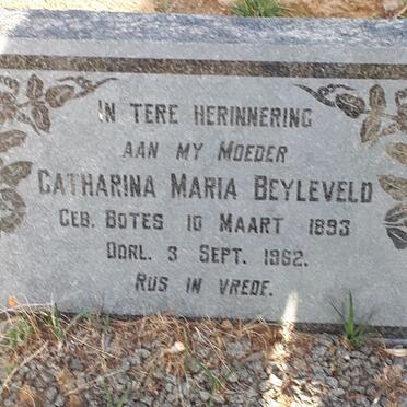 BEYLEVELD Catharina Maria nee BOTES 1893-1952