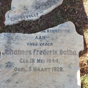 BOTHA Johannes Frederik 1844-1928