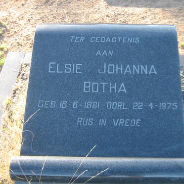 BOTHA Elsie Johanna 1881-1975