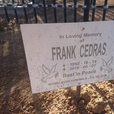 CEDRAS Frank 1952-2019