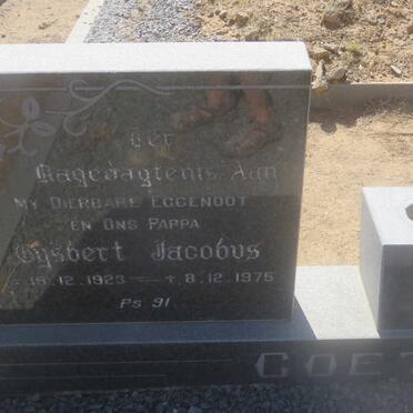 COETZEE Gysbert Jacobus 1923-1975 &amp; Sophia Hendrina REYNECKE 1928-2019 