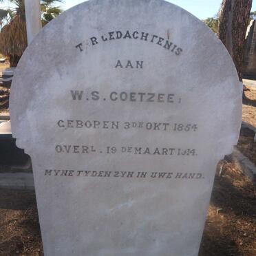 COETZEE W.S. 1854-1914