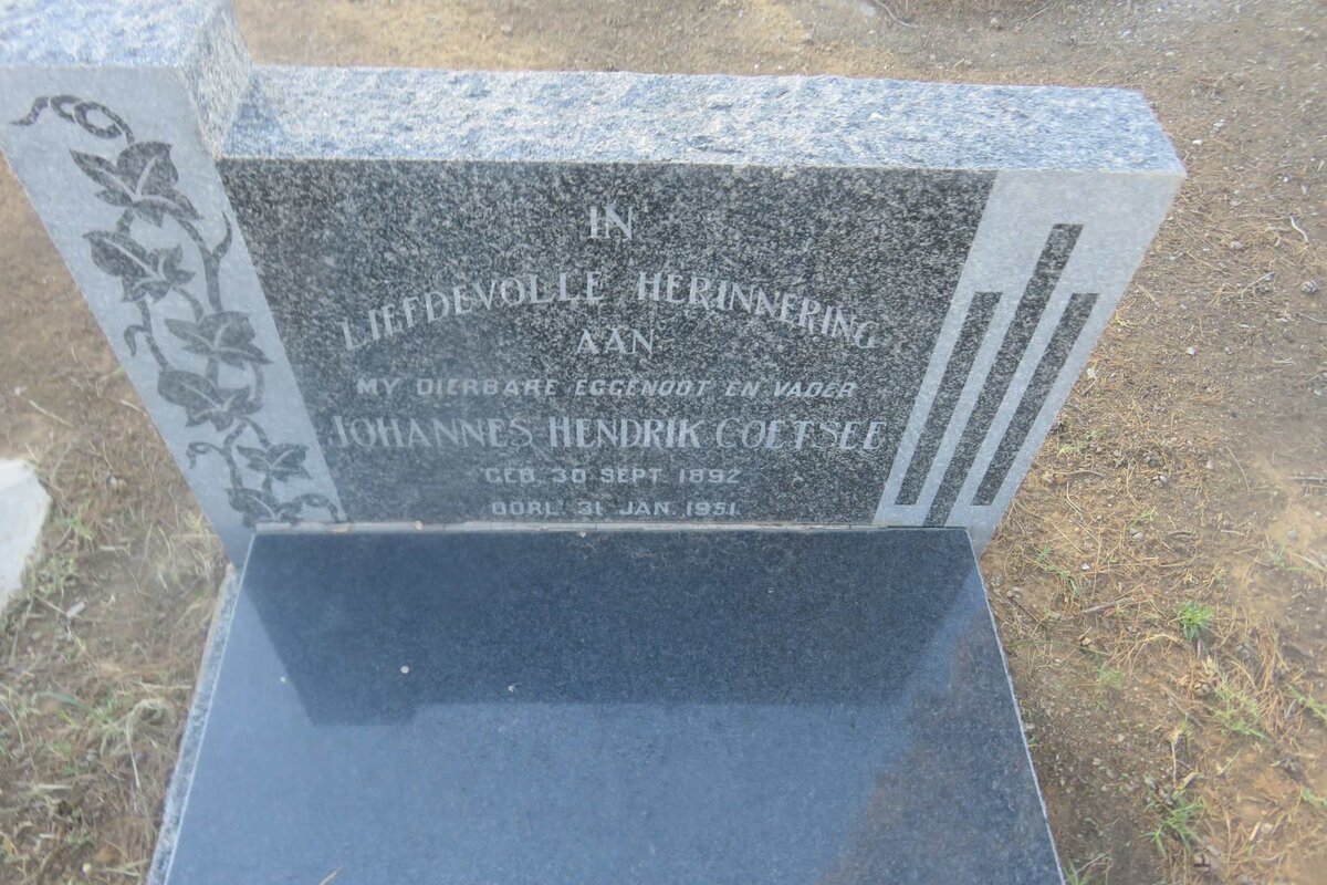 COETSEE Johannes Hendrik 1892-1951