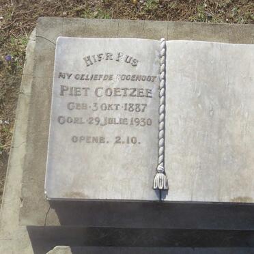 COETZEE Piet 1887-1930