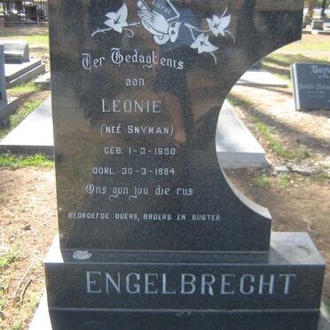 ENGELBRECHT Leonie nee SNYMAN 1950-1984