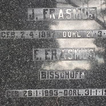 ERASMUS J. 1887-1953 &amp; E. BISSCHOFF 1893-1950