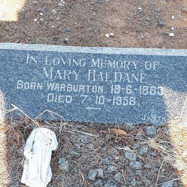 HALDANE Mary nee WARBURTON 1883-1958