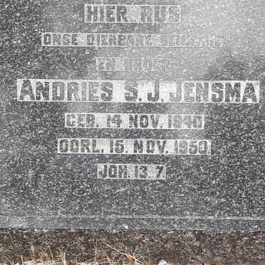JENSMA Andries S.J. 1940-1950