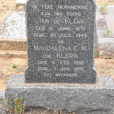 KLERK Jan, de 1872-1945 &amp; Magdalena E.M. 1880-1970