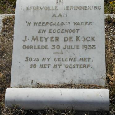 KOCK J. Meyer, de -1938
