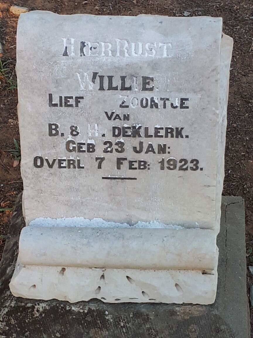 KLERK Willie, de 1923-1923