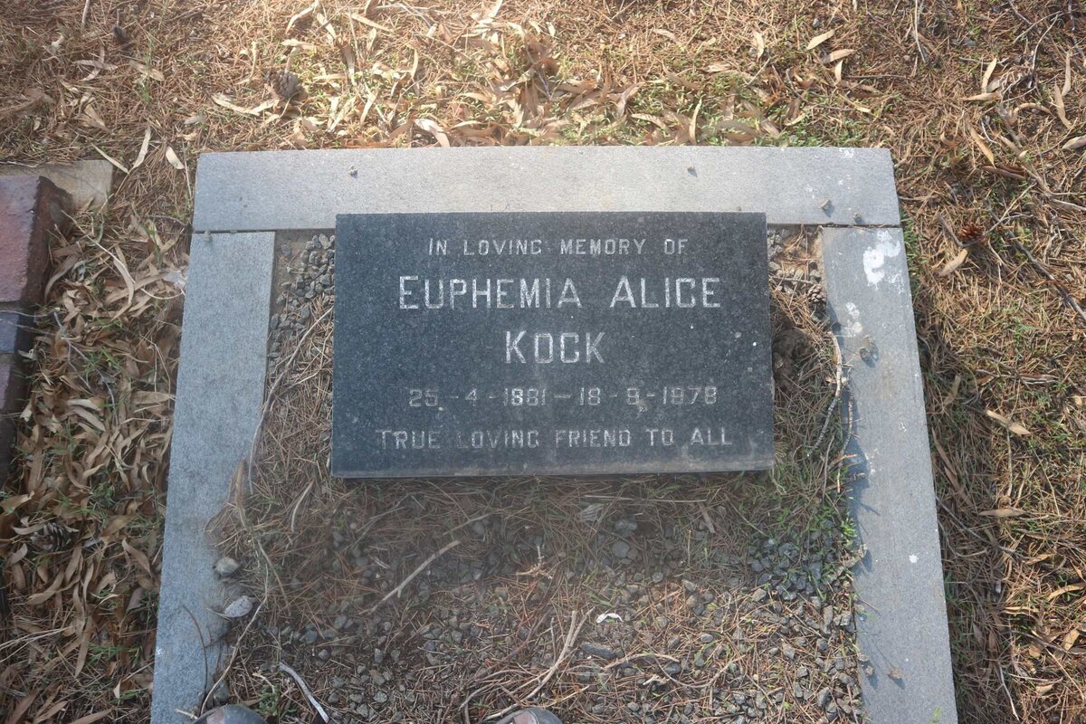 KOCK Euphemia Alice 1881-1978