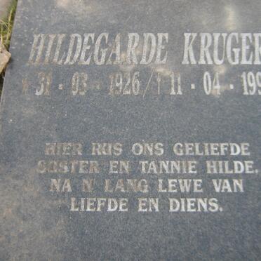 KRUGER Hildegarde 1926-1998