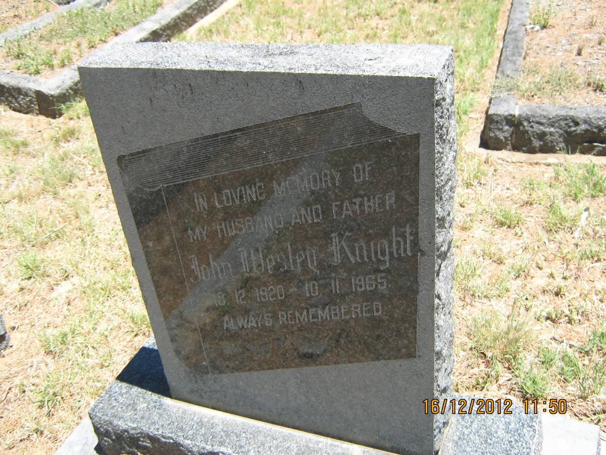 KNIGHT John Wesley 1920-1965