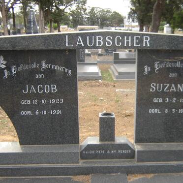 LAUBSCHER Jacob 1923-1991 &amp; Suzanne 1927-1997