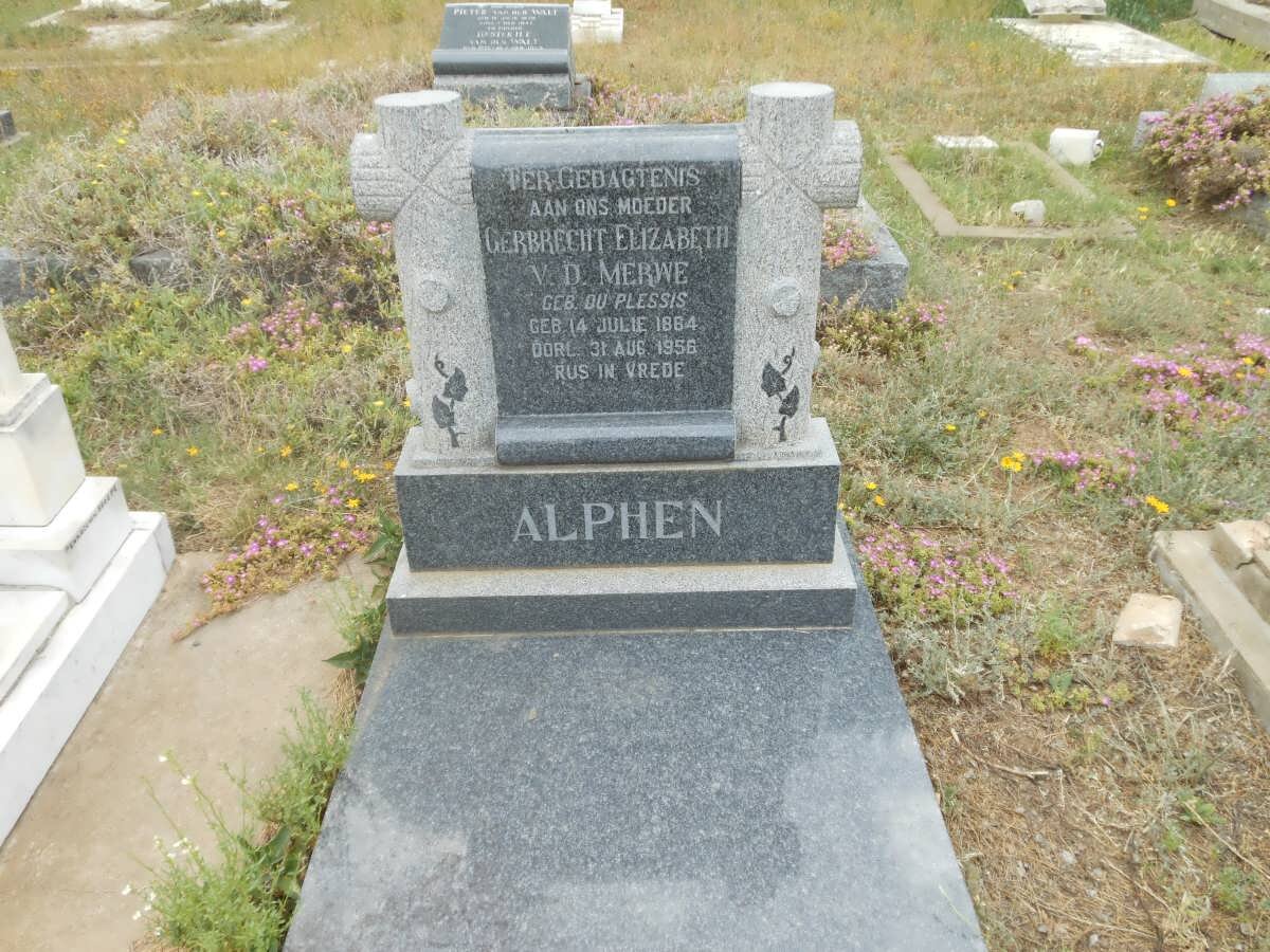 MERWE Gerbrecht Elizabeth, v.d. nee DU PLESSIS 1864-1956