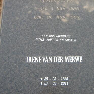 MERWE Irene, van der 1928-2011