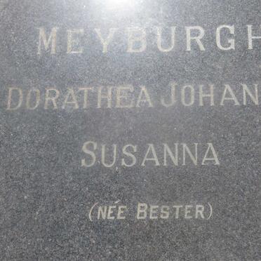 MEYBURGH Dorathea Johanna Susanna nee BESTER 1914-1995 