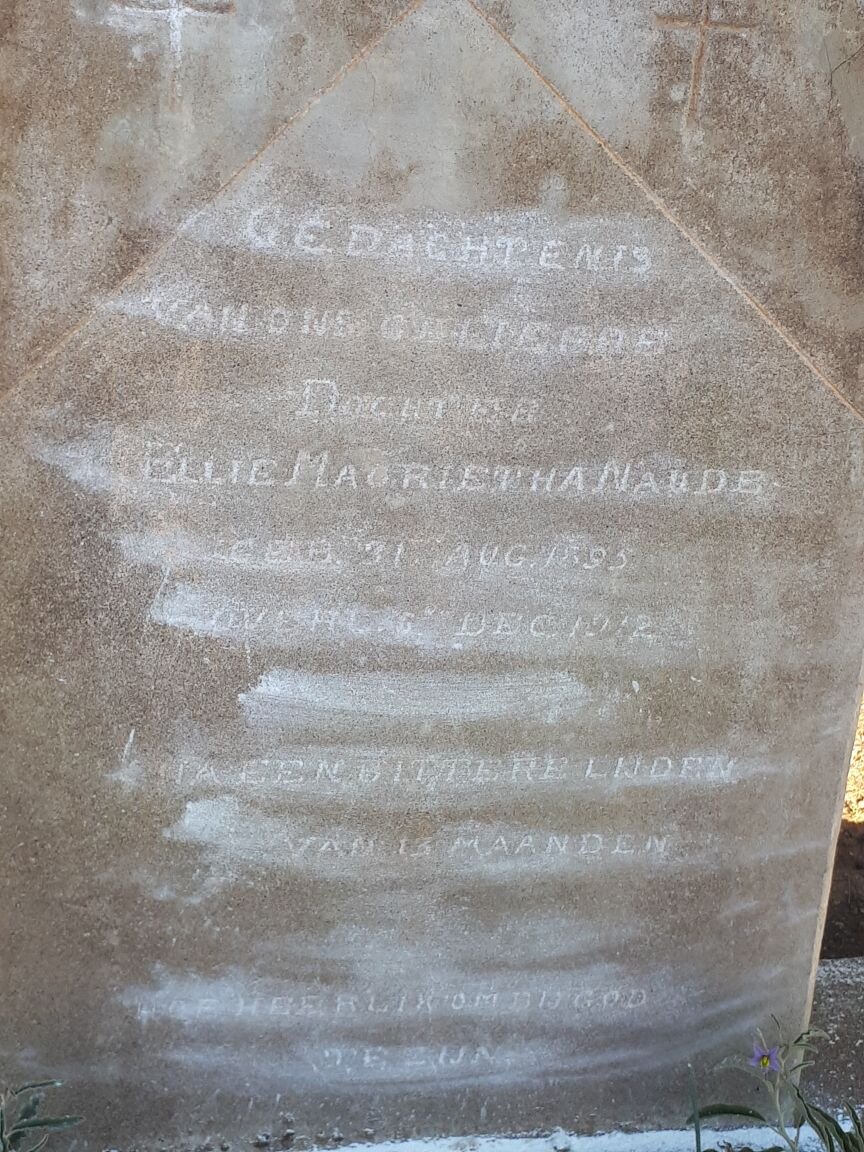 NAUDE Ellie Magrietha 1895-1912