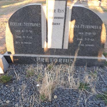 PRETORIUS Roelof Stephanus 1894-1961 &amp; Anna Petronella 1893-1962