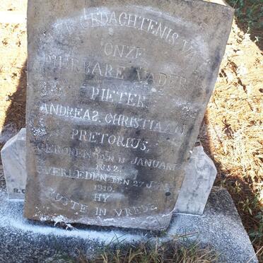 PRETORIUS Pieter Andreas Christiaan 1852-1910