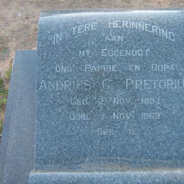 PRETORIUS Andries G. 1887-1969