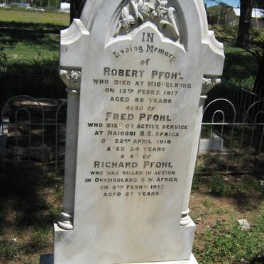 PFOHL Robert -1917 :: PFOHL Fred -1916 :: PFOHL Richard -1917