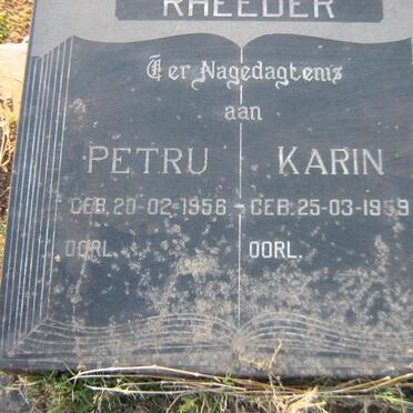RHEEDER Petru 1956- &amp; Karin 1959-