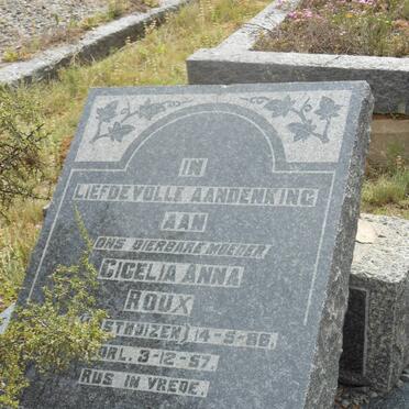 ROUX Cicelia Anna nee OOSTHUIZEN 1886-1957
