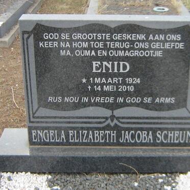 SCHEUN Engela Elizabeth Jacoba 1924-2010