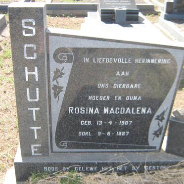 SCHUTTE Rosina Magdalena 1907-1987