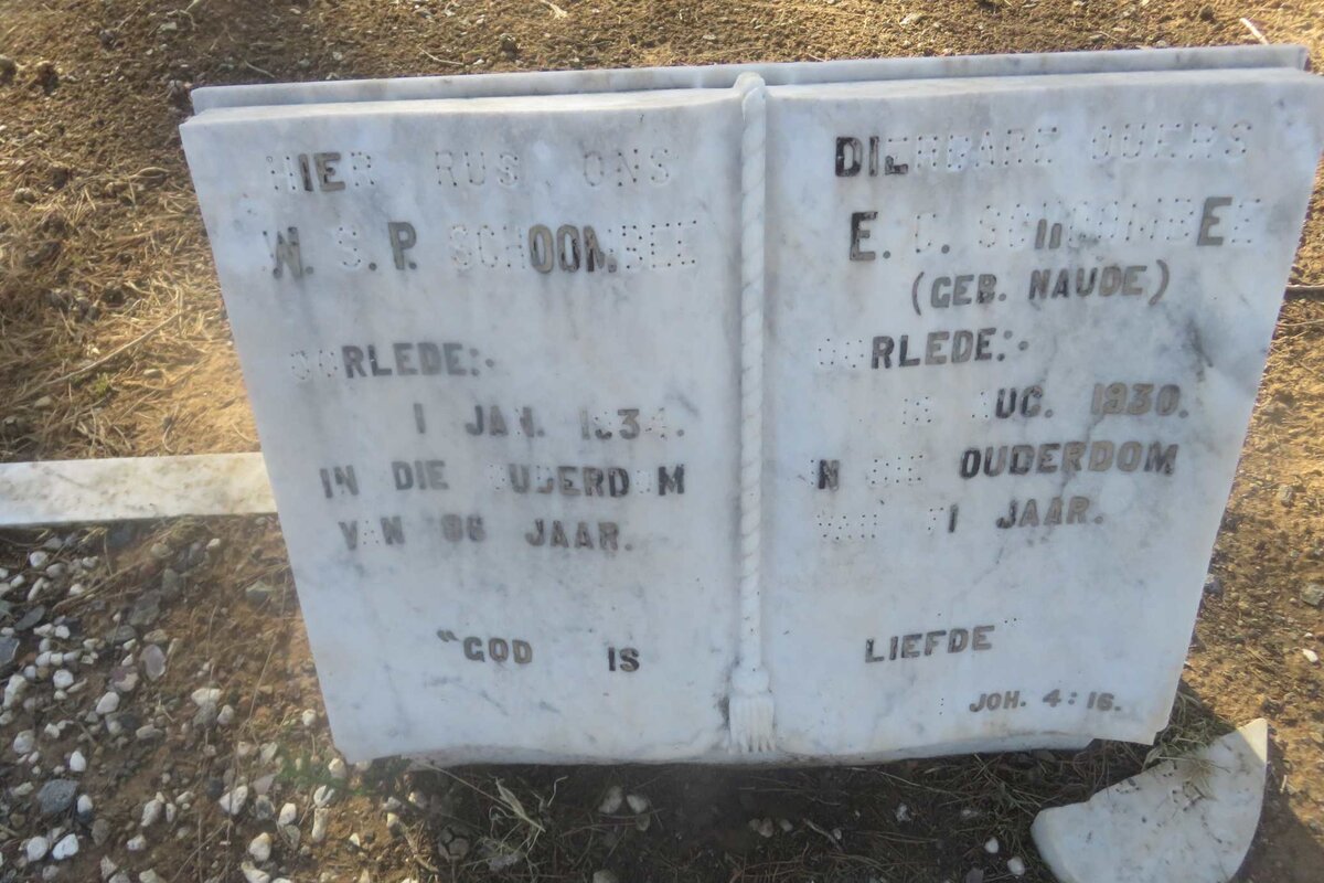 SCHOOMBEE W.S.P. -1934 &amp; E.C. NAUDE -1930